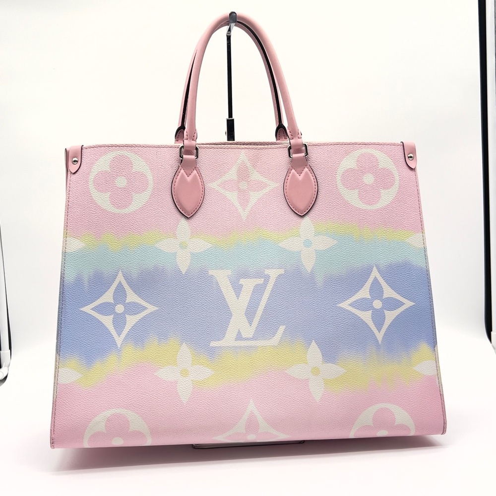 0481JPL Pre-loved Louis Vuitton OnTheGo GM LV Escale Pastel Monogram Tote Bag